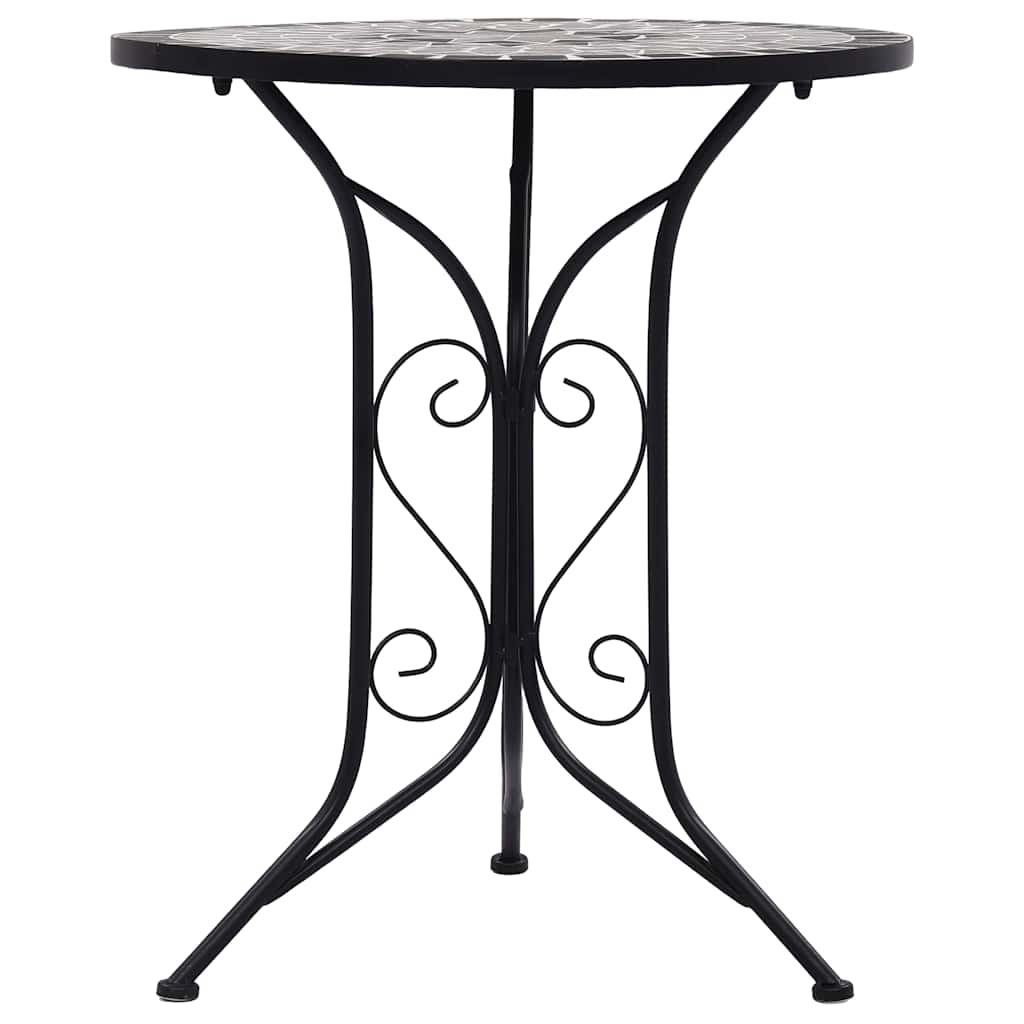 Mosaik-Bistrotisch Grau 60 cm Keramik