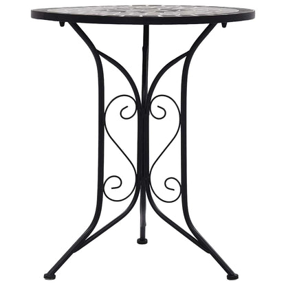 Mosaik-Bistrotisch Grau 60 cm Keramik