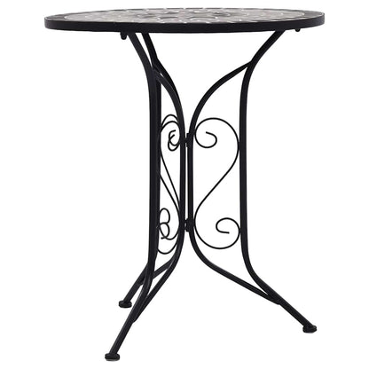 Mosaik-Bistrotisch Grau 60 cm Keramik