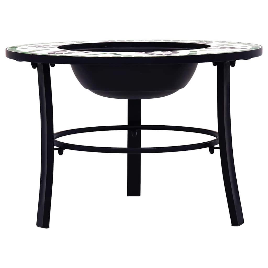 Feuerstelle Mosaik Keramik Grün 68 cm