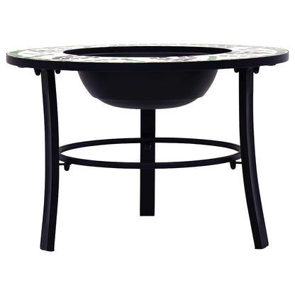 Feuerstelle Mosaik Keramik Grün 68 cm