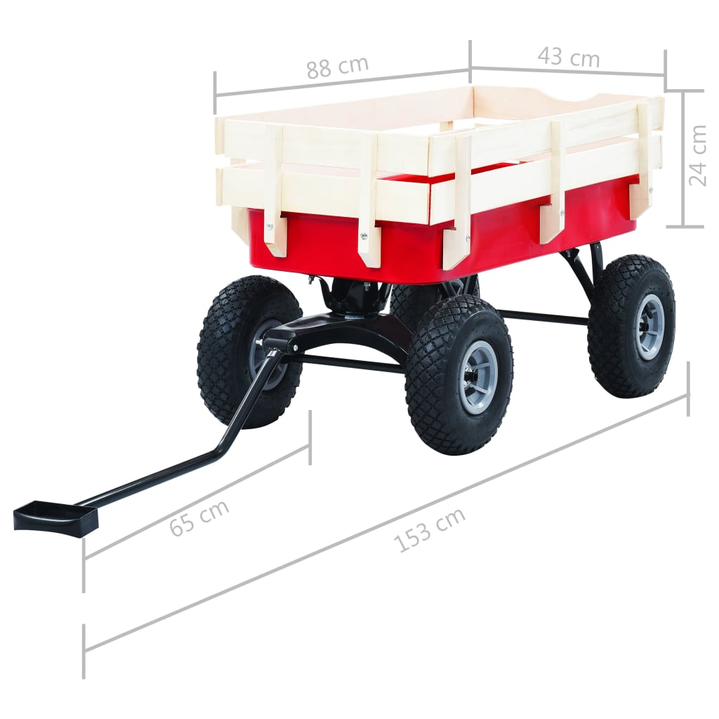 Handwagen 150 kg Rot