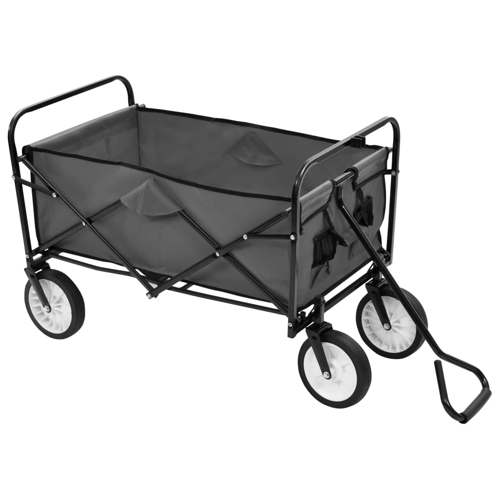 Klappbarer Handwagen Stahl Grau