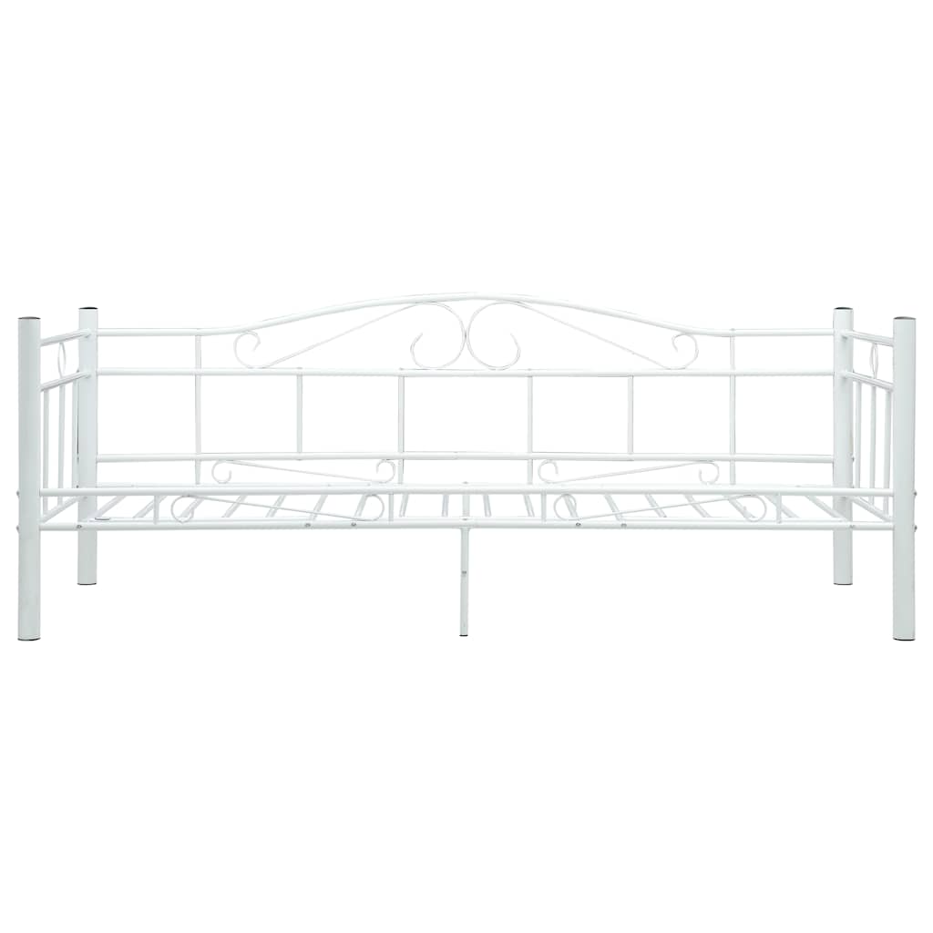 Tagesbett-Rahmen Weiß Metall 90×200 cm