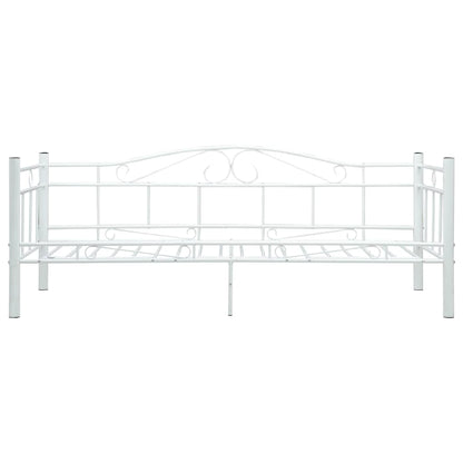 Tagesbett-Rahmen Weiß Metall 90×200 cm