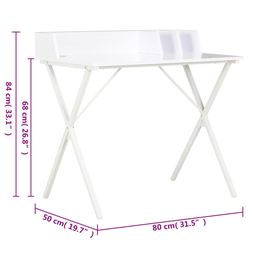 Schreibtisch Weiß 80x50x84 cm