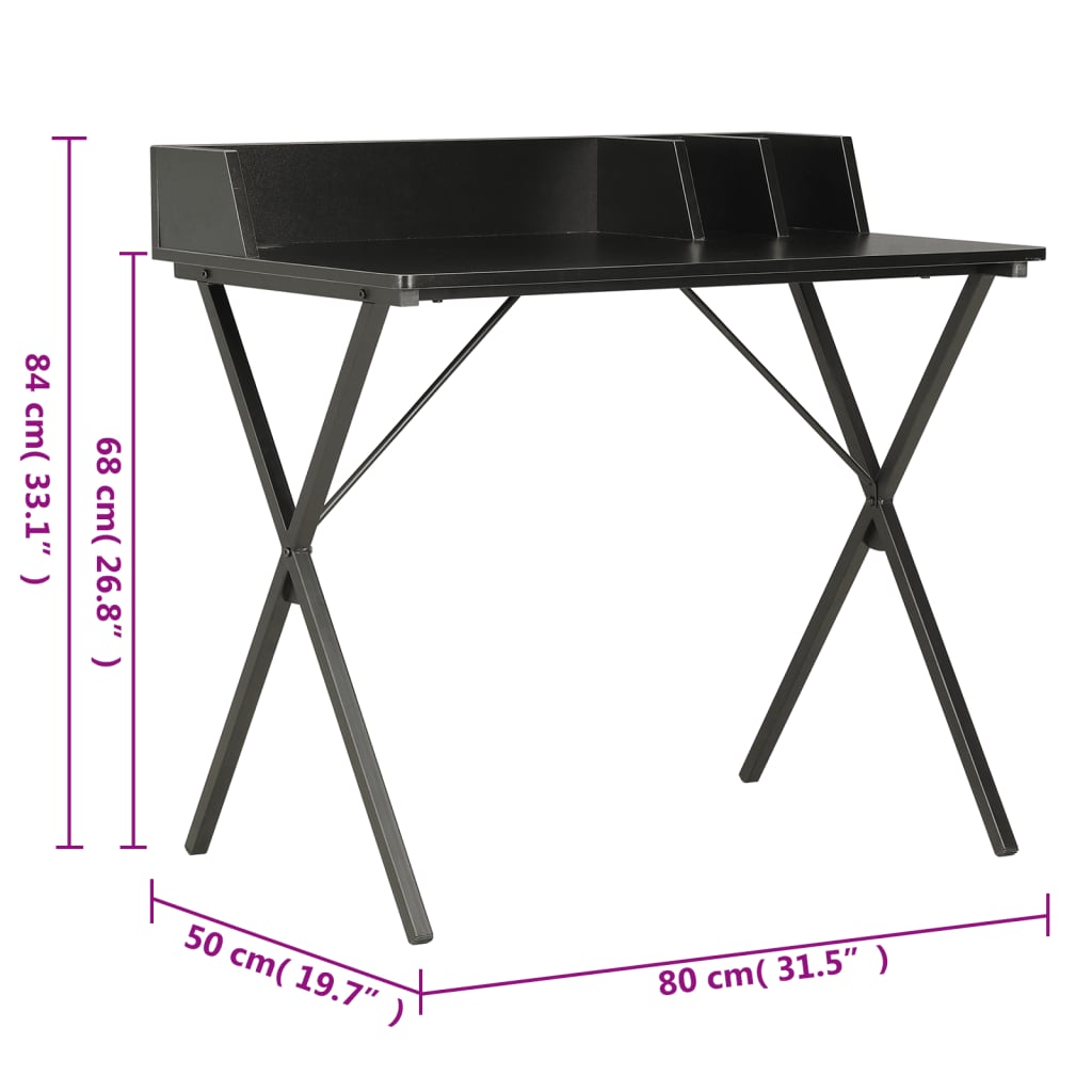 Schreibtisch Schwarz 80x50x84 cm