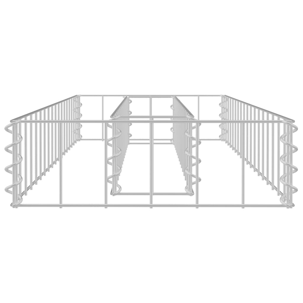 Gabionen-Hochbeet Verzinkter Stahl 90x30x10 cm