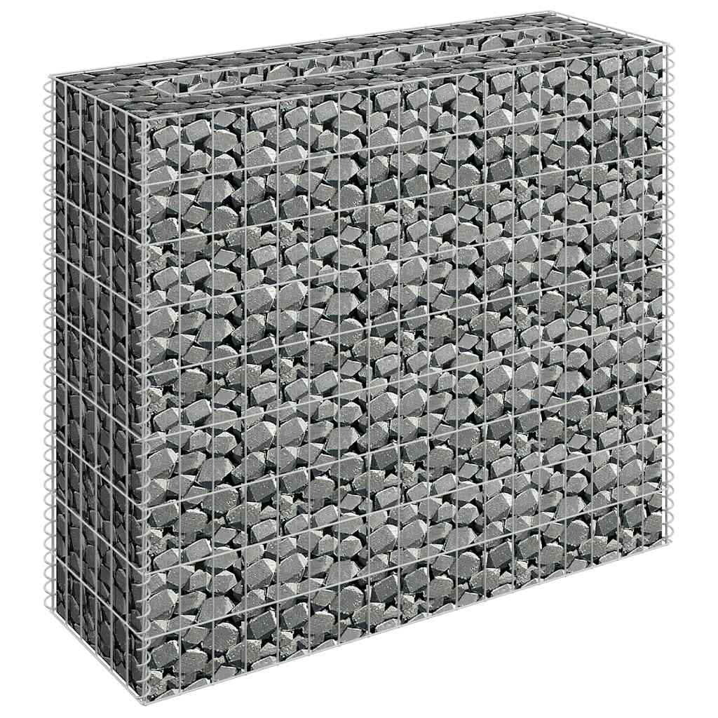 Gabionen-Hochbeet Verzinkter Stahl 90×30×90 cm