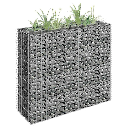 Gabionen-Hochbeet Verzinkter Stahl 90×30×90 cm