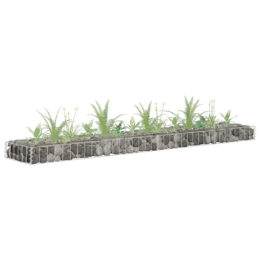 Gabionen-Hochbeet Verzinkter Stahl 180x30x10 cm