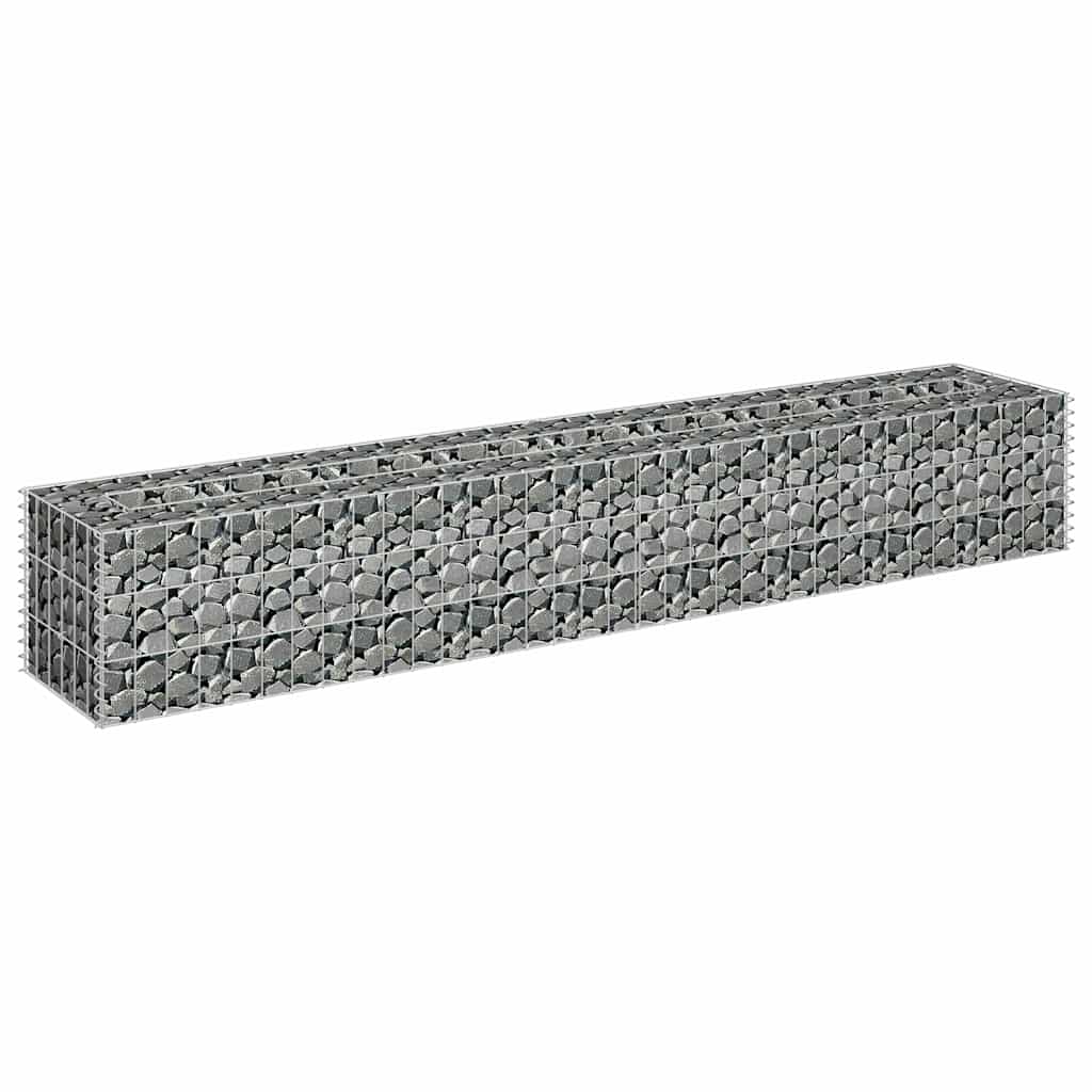 Gabionen-Hochbeet Verzinkter Stahl 180×30×30 cm
