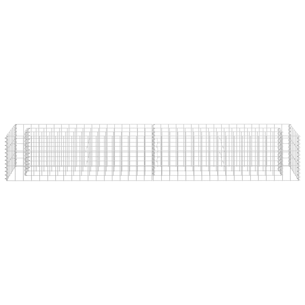 Gabionen-Hochbeet Verzinkter Stahl 180×30×30 cm