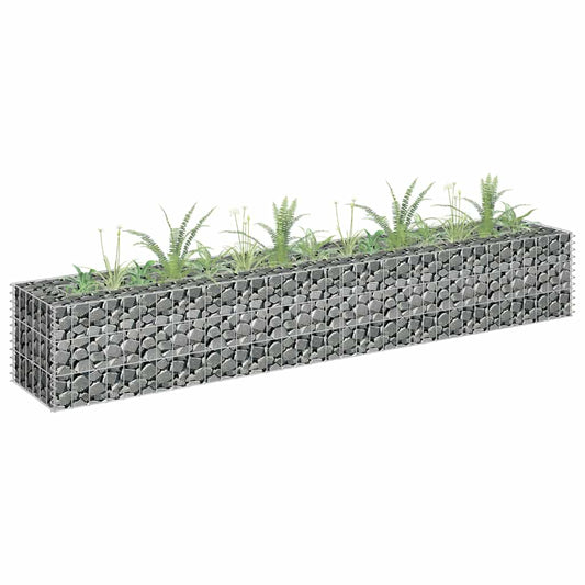 Gabionen-Hochbeet Verzinkter Stahl 180×30×30 cm