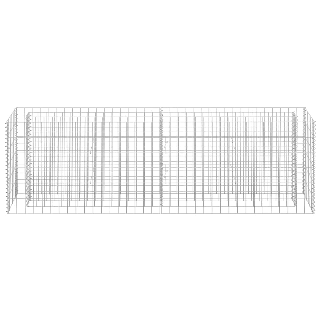 Gabionen-Hochbeet Verzinkter Stahl 180×30×60 cm