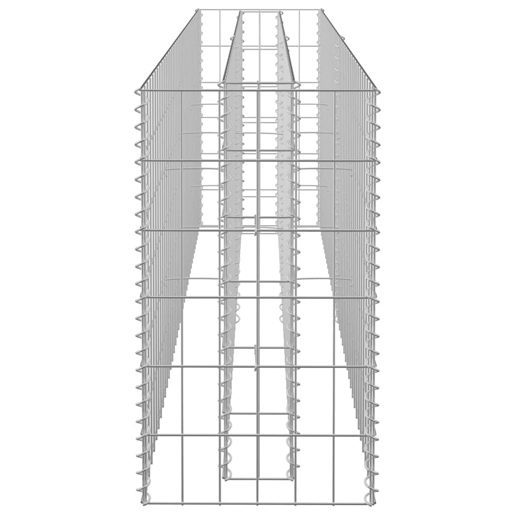 Gabionen-Hochbeet Verzinkter Stahl 180×30×60 cm