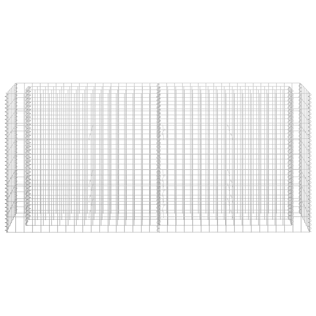 Gabionen-Hochbeet Verzinkter Stahl 180×30×90 cm