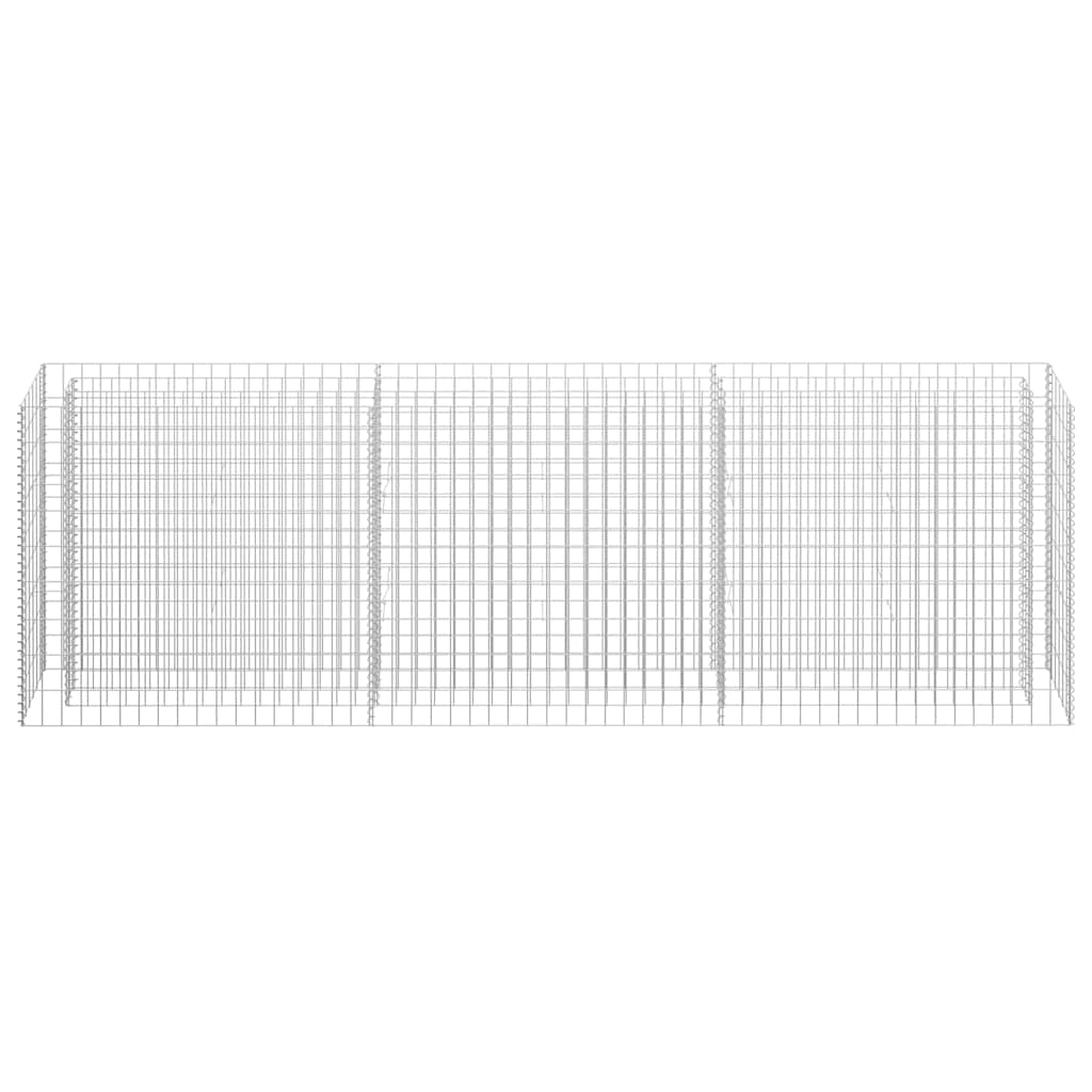 Gabionen-Hochbeet Verzinkter Stahl 270 x 30 x 90 cm