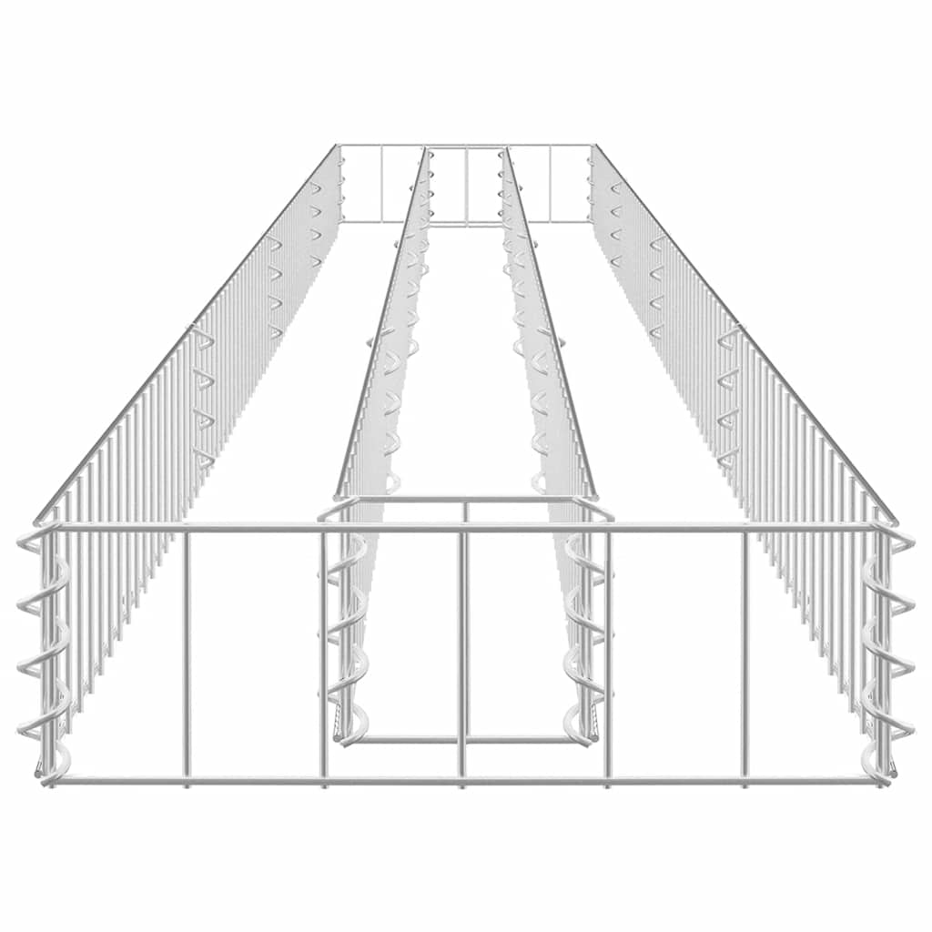 Gabionen-Hochbeet Verzinkter Stahl 360x30x10 cm