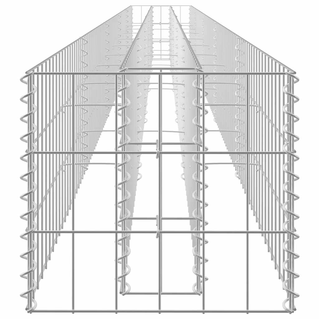 Gabionen-Hochbeet Verzinkter Stahl 450×30×30 cm