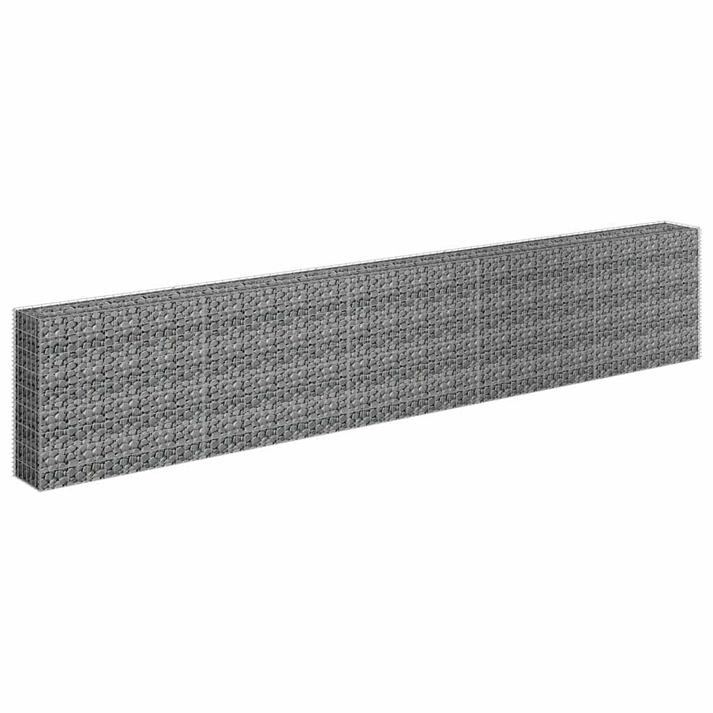 Gabionen-Hochbeet Verzinkter Stahl 450×30×90 cm