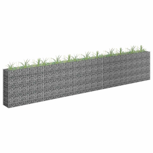 Gabionen-Hochbeet Verzinkter Stahl 450×30×90 cm