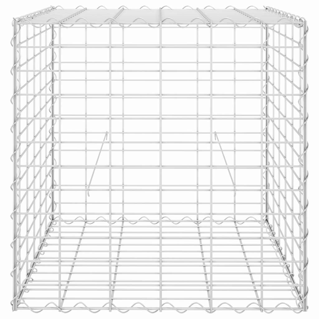 Würfel-Gabionen-Hochbeet Stahldraht 60x60x60 cm