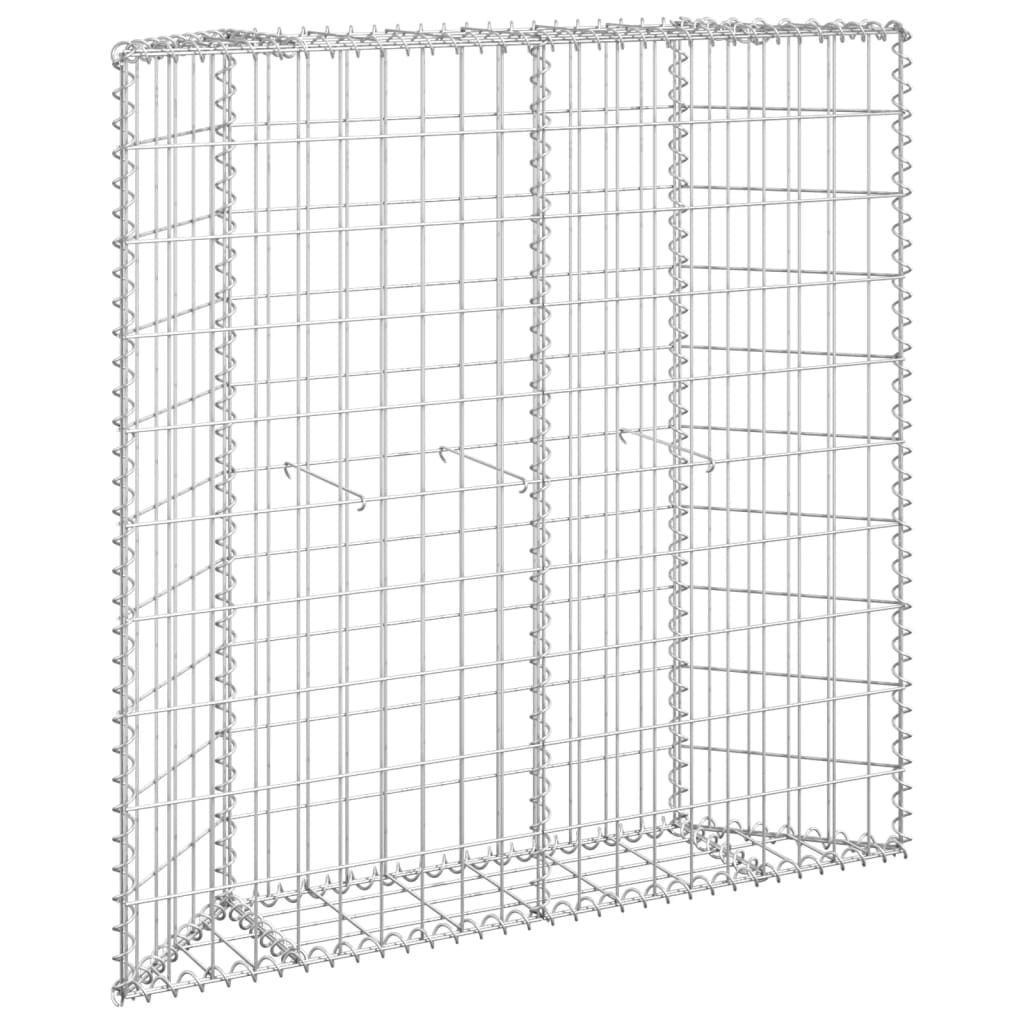 Gabionen-Hochbeet Trapezform Verzinkter Stahl 100x20x100 cm