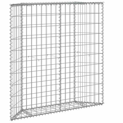 Gabionen-Hochbeet Trapezform Verzinkter Stahl 100x20x100 cm