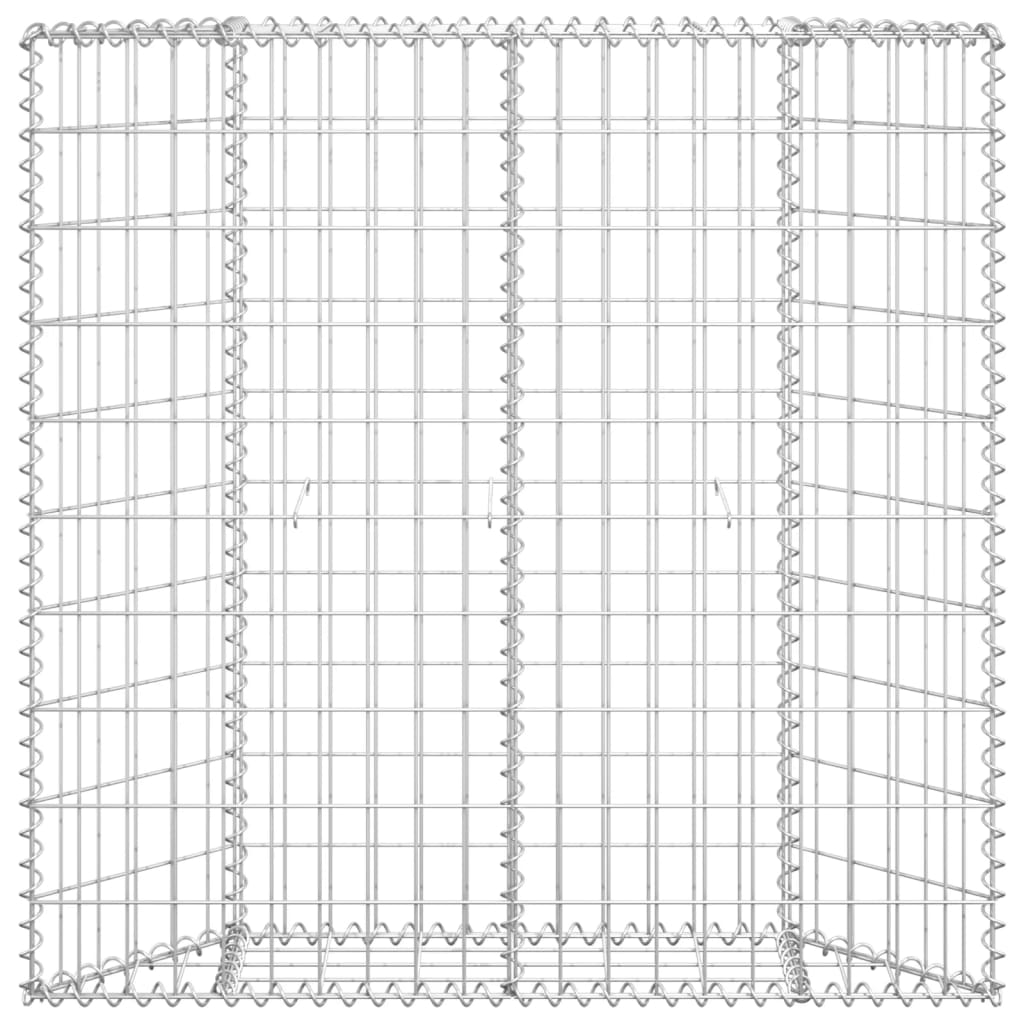 Gabionen-Hochbeet Trapezform Verzinkter Stahl 100x20x100 cm