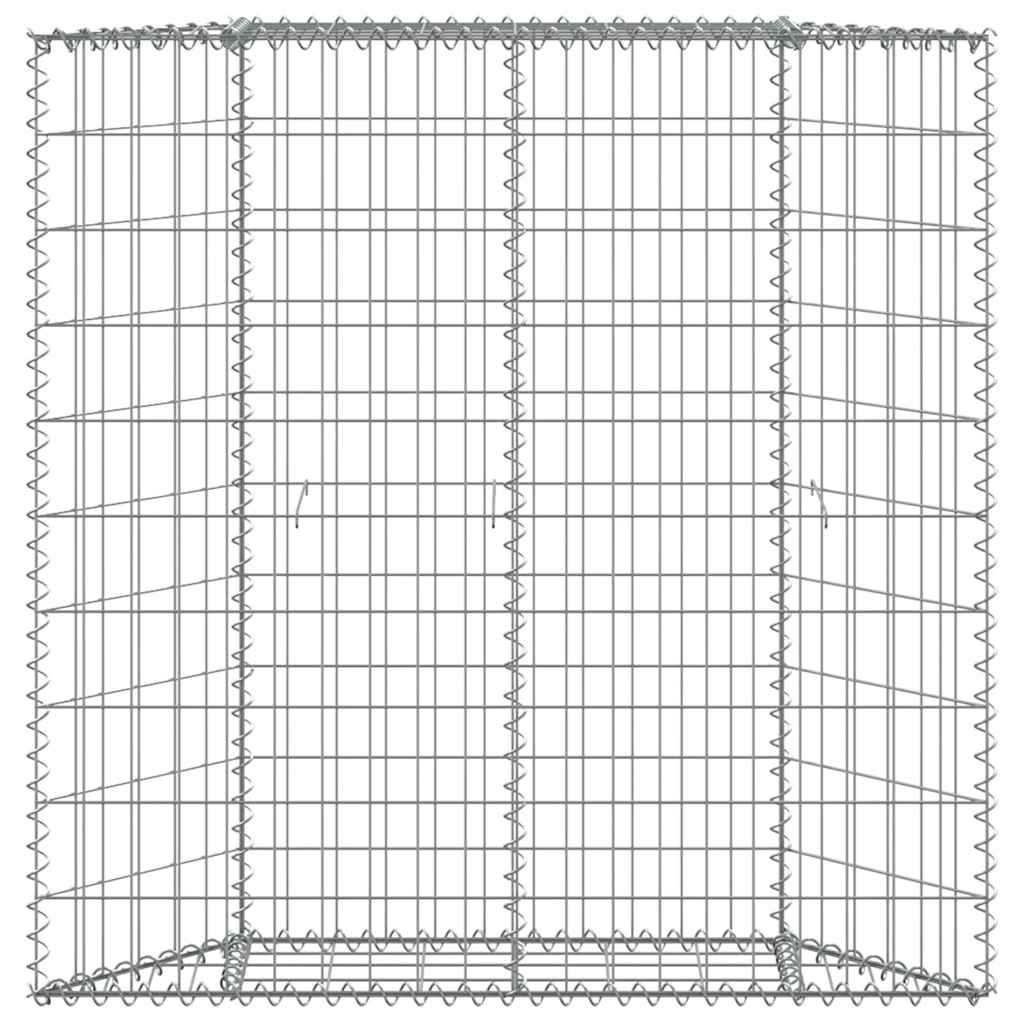 Gabionen-Hochbeet Trapezform Verzinkter Stahl 100x20x100 cm
