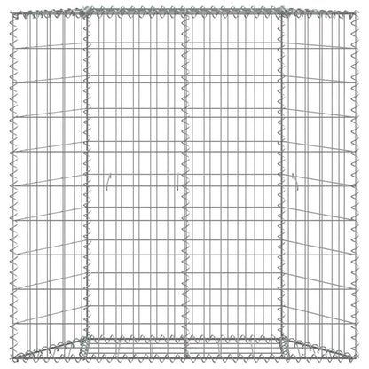 Gabionen-Hochbeet Trapezform Verzinkter Stahl 100x20x100 cm