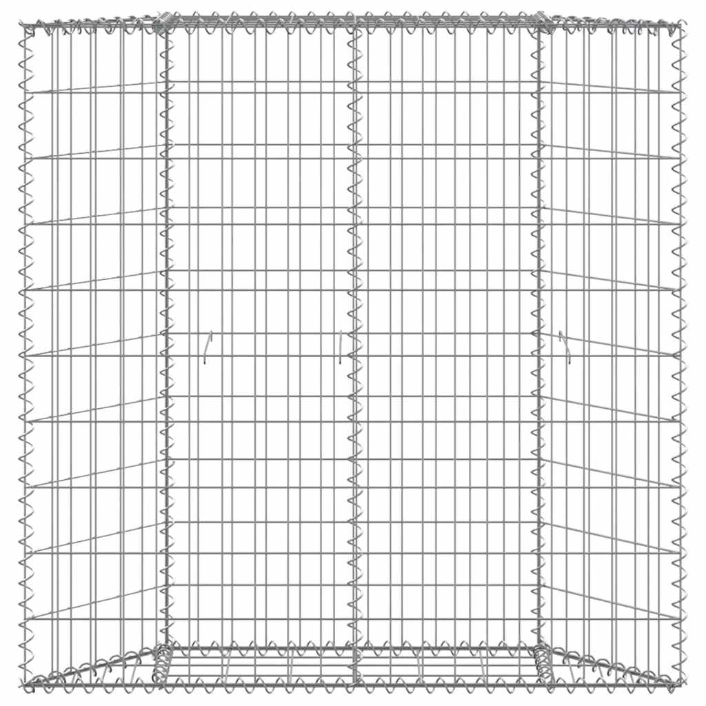Gabionen-Hochbeet Trapezform Verzinkter Stahl 100x20x100 cm