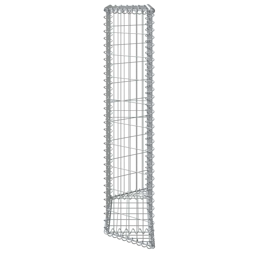 Gabionen-Hochbeet Trapezform Verzinkter Stahl 100x20x100 cm