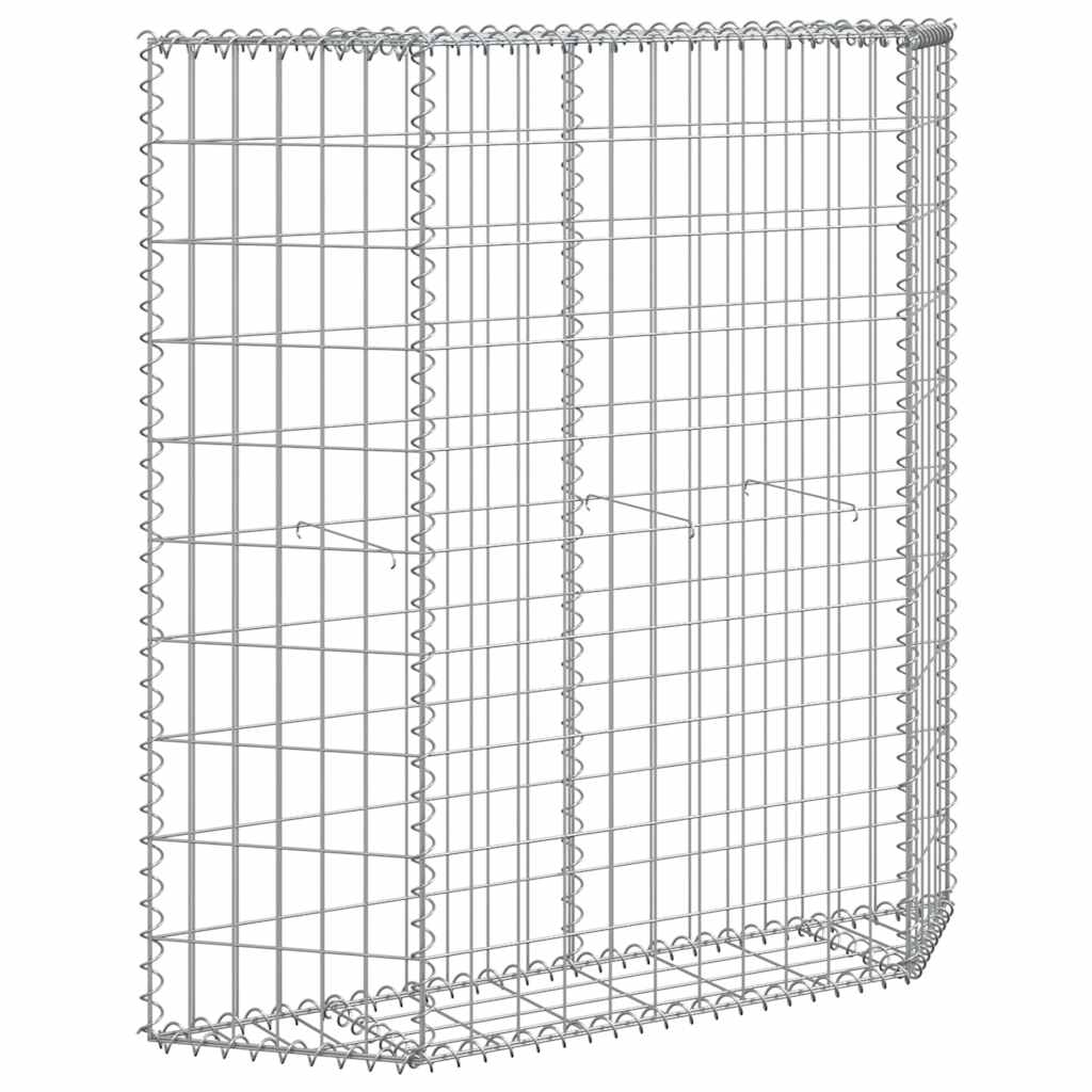 Gabionen-Hochbeet Trapezform Verzinkter Stahl 100x20x100 cm