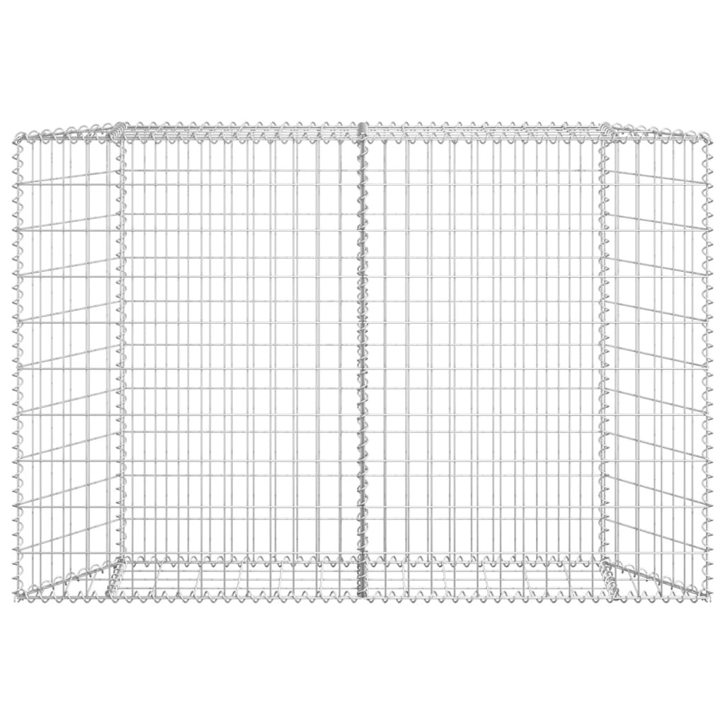 Gabionen-Hochbeet Trapezform Verzinkter Stahl 150x20x100 cm