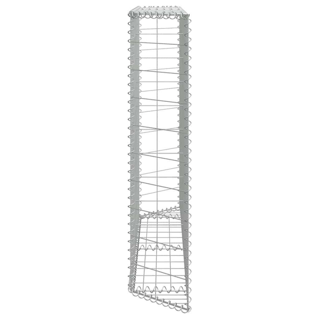 Gabionen-Hochbeet Trapezform Verzinkter Stahl 150x20x100 cm