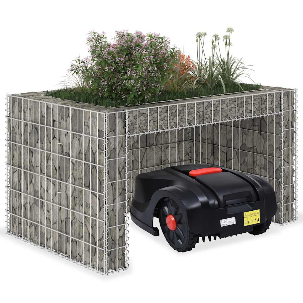 Rasenmäher-Garage mit Hochbeet 110x80x60 cm Stahldraht