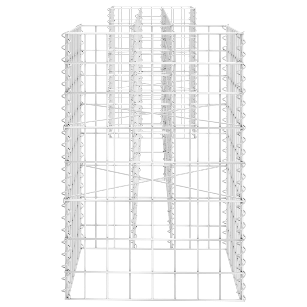H-förmiger Gabionen-Pflanzkorb Stahldraht 260x40x60 cm
