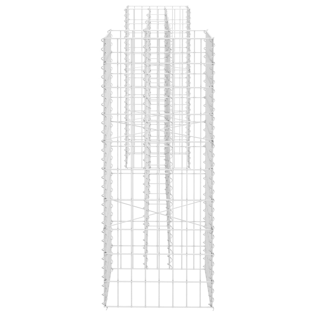 H-förmiger Gabionen-Pflanzkorb Stahldraht 260x40x100 cm