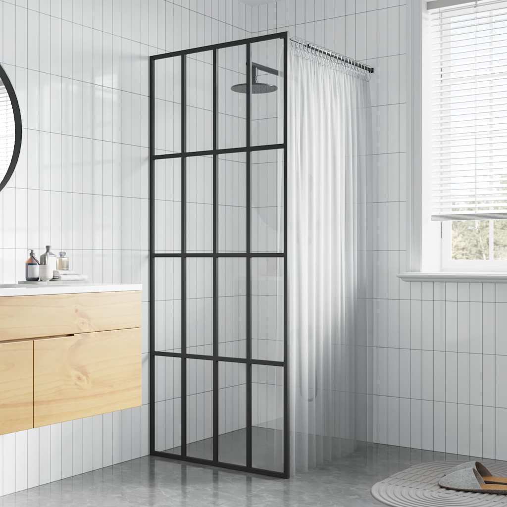 Duschwand für Walk-in Dusche Klares Sicherheitsglas 90x195 cm