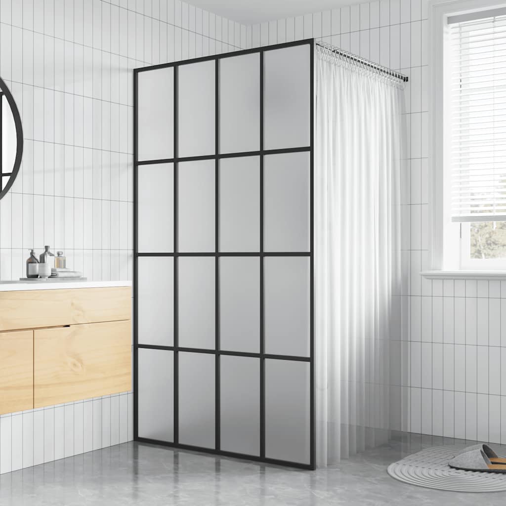 Duschwand für Walk-in Dusche Mattes Sicherheitsglas 100x195 cm