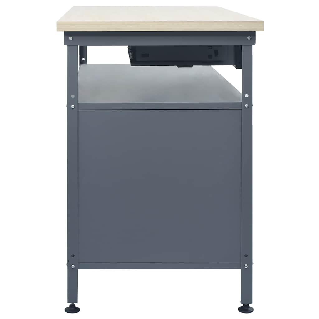 Werkbank Schwarz 120x60x85 cm Stahl