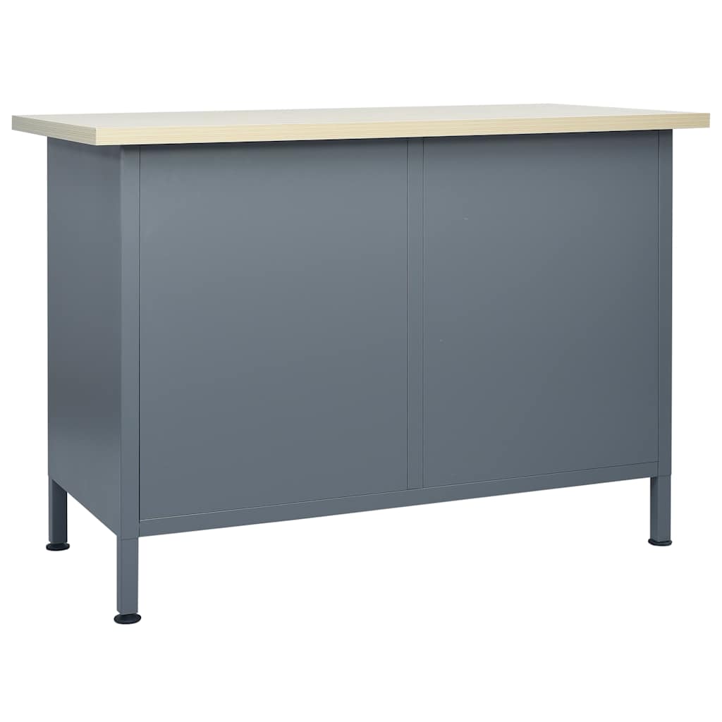 Werkbank Schwarz 120x60x85 cm Stahl