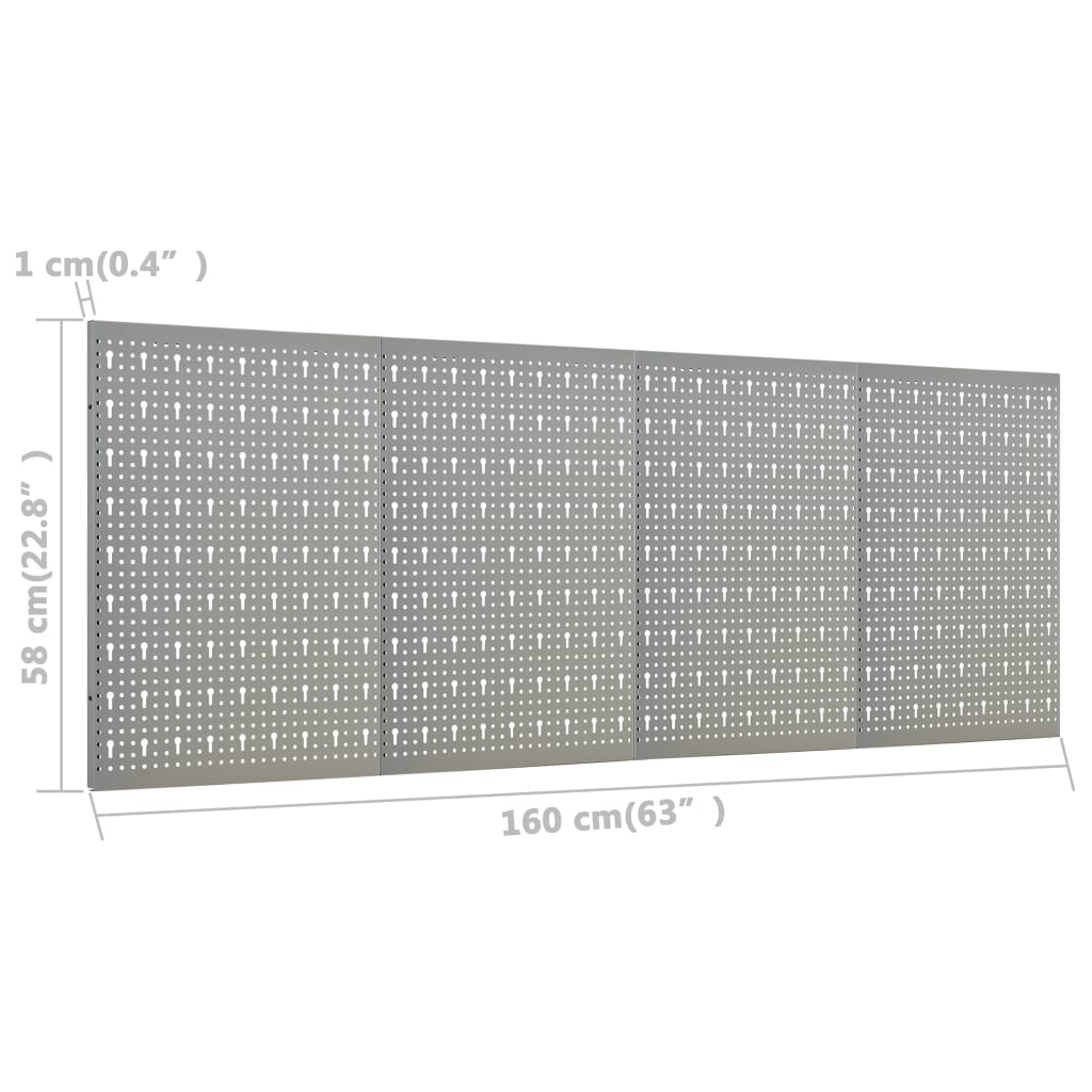 Werkzeugwand 4 Stk. 40×58 cm Stahl