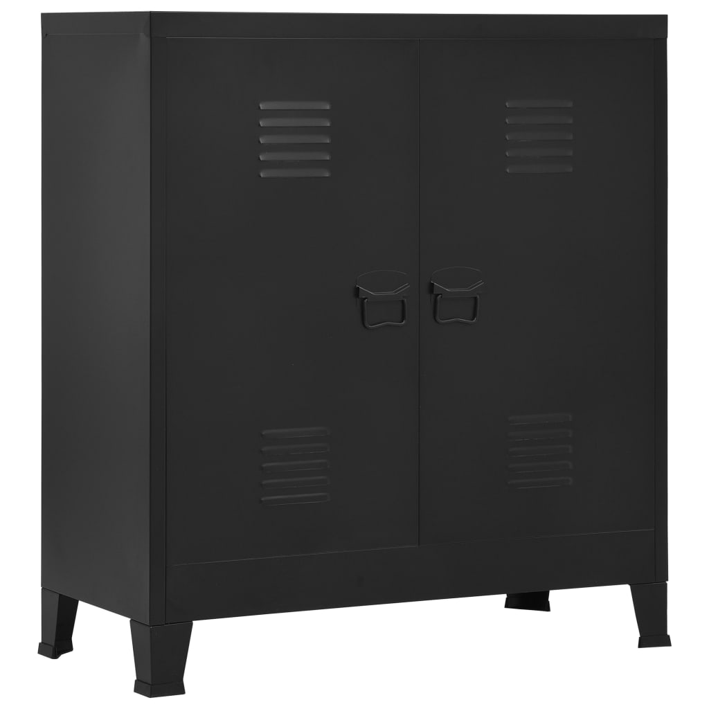 Storage cabinet Industrial Black 90x40x100 cm Steel