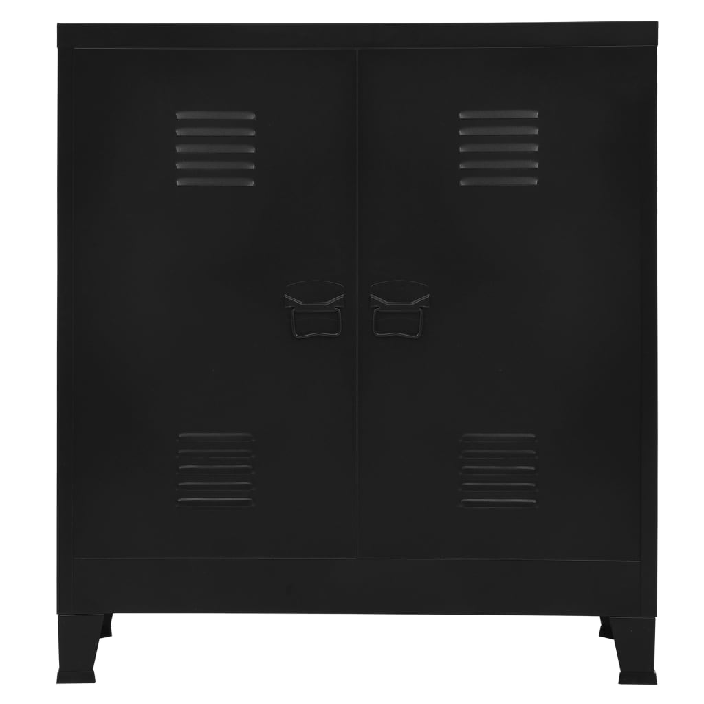 Storage cabinet Industrial Black 90x40x100 cm Steel