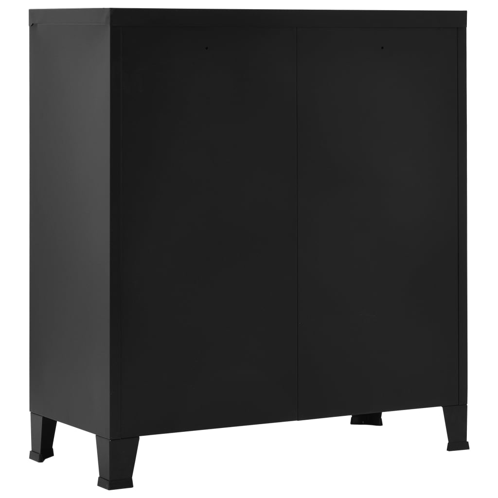 Storage cabinet Industrial Black 90x40x100 cm Steel