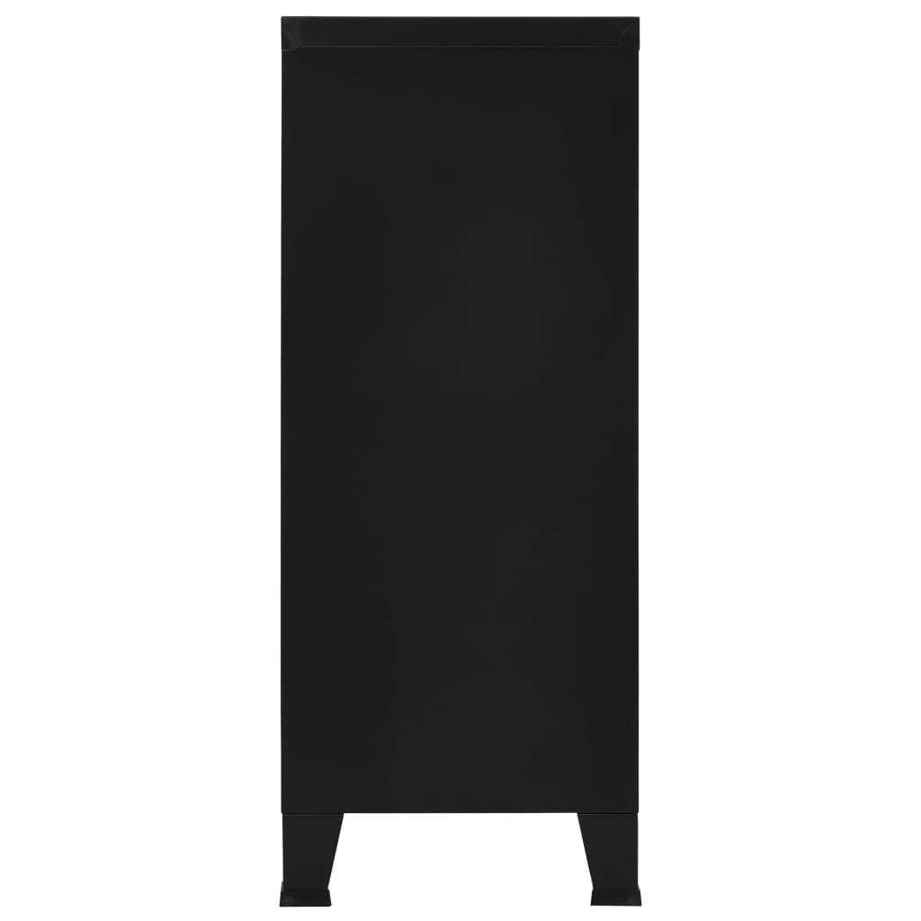 Storage cabinet Industrial Black 90x40x100 cm Steel