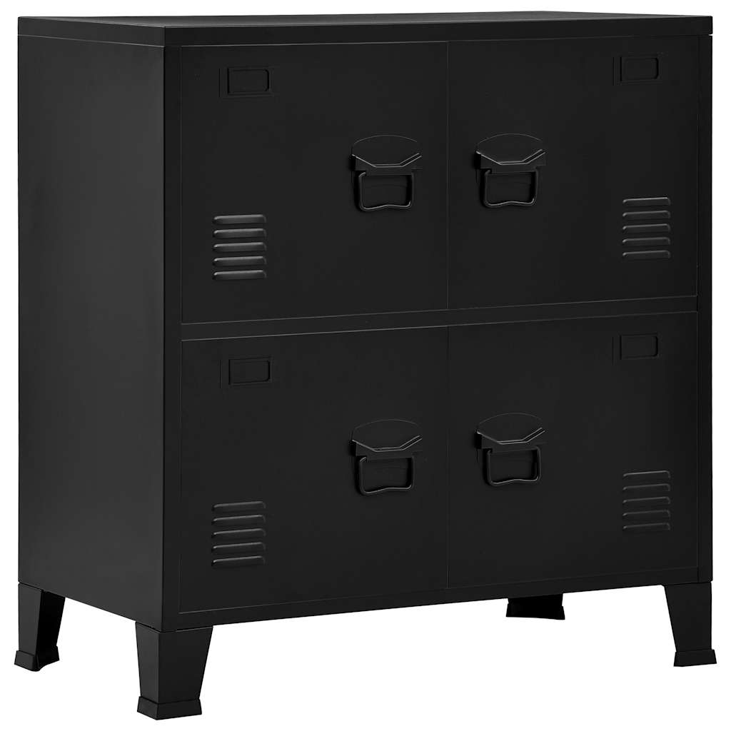 Storage cabinet Industrial Black 75x40x80 cm Steel